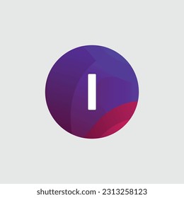 I logo Colorful Vector Design. Icon Concept. Abstract modern