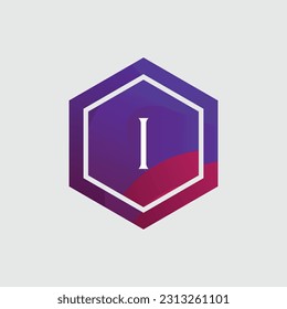 I logo Colorful Vector Design. Icon Concept. Abstract modern