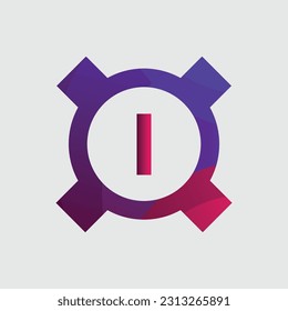 I logo Colorful Vector Design. Icon Concept. Abstract modern