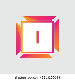 I logo Colorful Vector Design. Icon Concept. Abstract modern