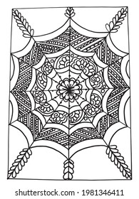 logo coloring page,flower coloring page,vector design coloring page