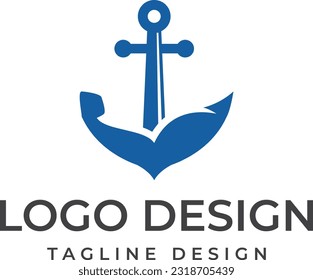 logo combination from anchor logo and muscle logo
