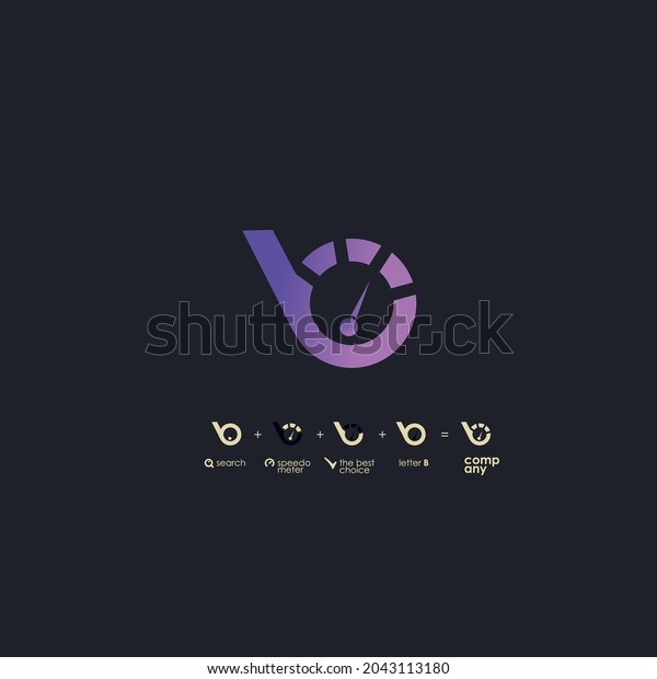logo\
combination B shape vehicle company\
speedometer