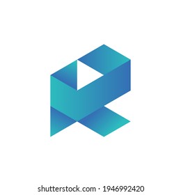 logo combination between the letter R and the checkmark symbol. combined with gradation colors.. editable and easy to custom
