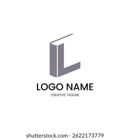 logo with a combination of books with the letter L
