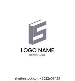 logo with a combination of books with the letter S