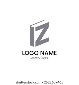 logo with a combination of books with the letter Z