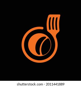 The logo combination of camera spots, coffee and kitchen equipment is suitable for a restaurantcafe business that has many photo spots.