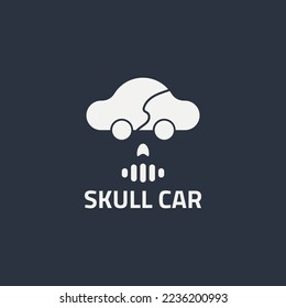 El logo es una combinación de forma de auto y cráneo.
