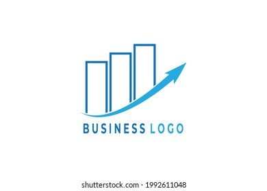 diagrama de combinación de logotipos o creación con icono ascendente. logotipos para empresas, finanzas, comercio, etc.