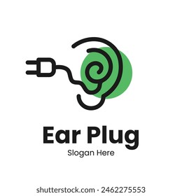 A Logo with a Combination of Ears and Plug