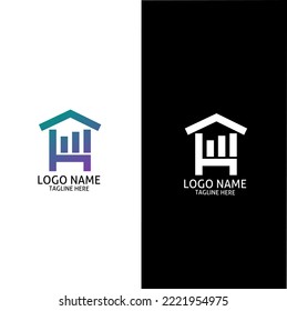 The logo is a combination of the initials letter h, house and network