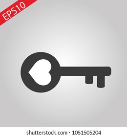 Logo with a combination of key and heart.