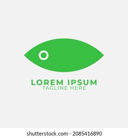 logo combination of leaves with a fisheye. the concept of saving nature, environmentally friendly. suitable for companies engaged in the environment, agriculture, etc.