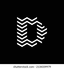 A logo with a combination of Letter D and arrows into one logo that looks modern.