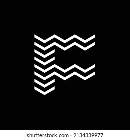 Ein Logo mit einer Kombination aus Letter F und Pfeilen in einem Logo, das modern aussieht.