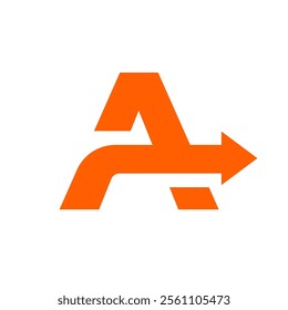 logo from the combination of the letter a and a forward arrow