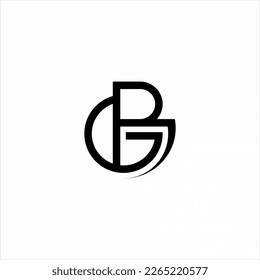 Logo-Kombinationsbrief G und Buchstabe B