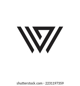 logo combination letter g and v