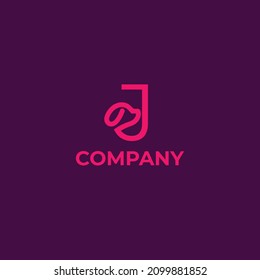 Logo With A Combination Of Letter J And Animal Or Dog. This Logo Is Perfect For A Business That Deals With A Pet Clinic Or Pet Shop.