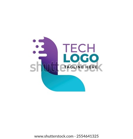 The logo is a combination of the letter L and technology, suitable for the company logo identity in the technology sector.