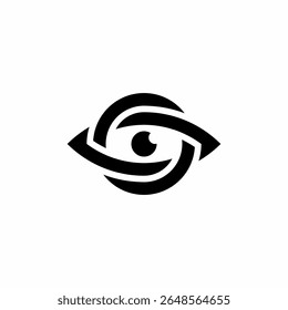 Le logo avec une combinaison de la lettre S et un oeil minimaliste et moderne qui affiche une forme d'oeil stylisé. Le centre montre clairement la pupille et l'iris de l'oeil.