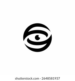 The logo with a combination of the letter S and a minimalist and modern eye that displays a stylized eye shape. The center clearly shows the pupil and iris of the eye.