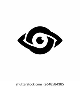 Le logo avec une combinaison de la lettre S et un oeil minimaliste et moderne qui affiche une forme d'oeil stylisé. Le centre montre clairement la pupille et l'iris de l'oeil.