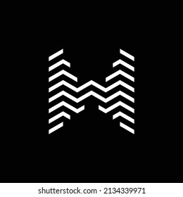 Un logo con una combinación de letra W y flechas en un logotipo que se ve moderno.