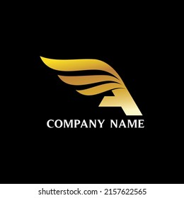 Logo Combination Letter Wings Stock Vector Royalty Free Shutterstock