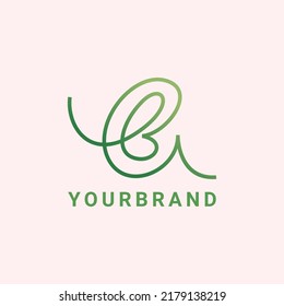Combinación de logotipos de las letras a y b