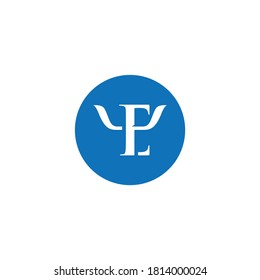 logo combination of the letters E, F and the symbol of philosophy