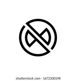 logo combination of letters g and b ... isolated in a circle ... black and white