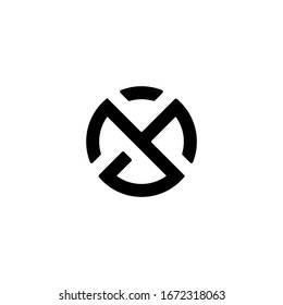 logo combination of the letters A and S ... isolated in the form of a circle ... black and white