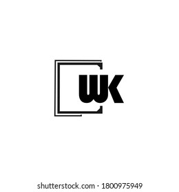 combinación de logotipo de las letras w y k. sobre un fondo blanco