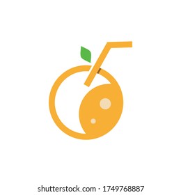 El logo es una combinación de luna + naranja + jugo,