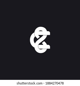 Logo combination of number 8 and letter C. Logo number eight. C letter logo. Monochrome logo.