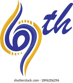 logo combination of numbers six and number nine, perfect for the anniversary of your agency