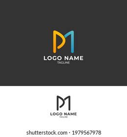 logo combination shape and letter. ready for print and digital