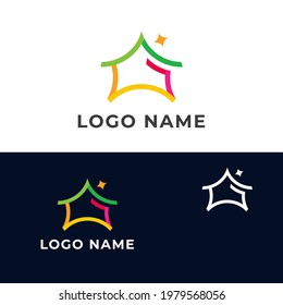 logo combination shape and letter. ready for print and digital