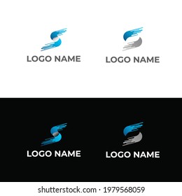 logo combination shape and letter. ready for print and digital