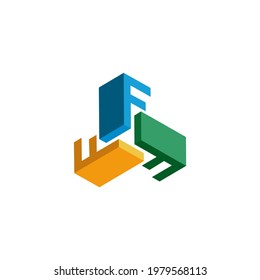 logo combination shape and letter. ready for print and digital