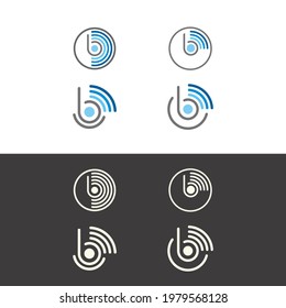 logo combination shape and letter. ready for print and digital