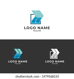 logo combination shape and letter. ready for print and digital
