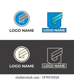 logo combination shape and letter. ready for print and digital