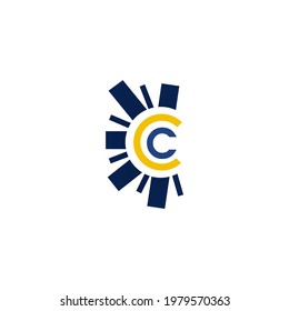logo combination shape and letter. ready for print and digital
