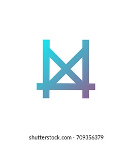 Logo combination of shaped letters