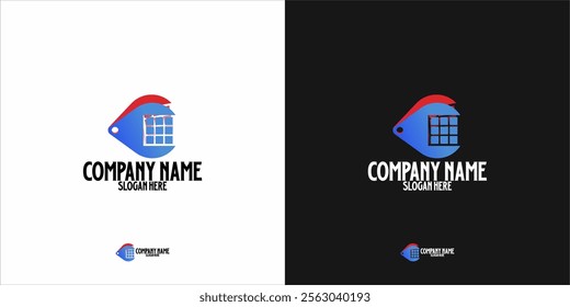 The logo is a combination of shapes that is attractive and easy to remember. There is a main shape that resembles a blue wrench, inside which there is an image of a window with a red frame.