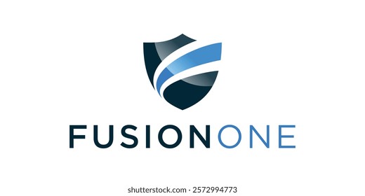 Logo of a combination of shield and road. Logo, template, icon, creative, vector logo, illustration.