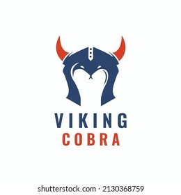 the logo combination of a viking helmet with a cobra head forms an attractive logo